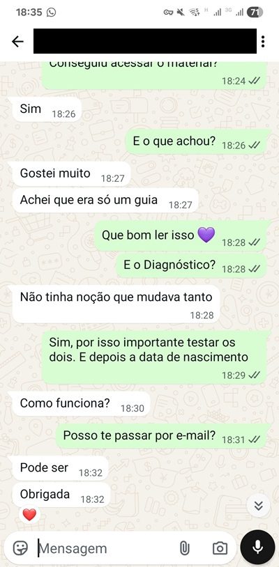 Relato de mãe sobre a análise do nome do bebê 1