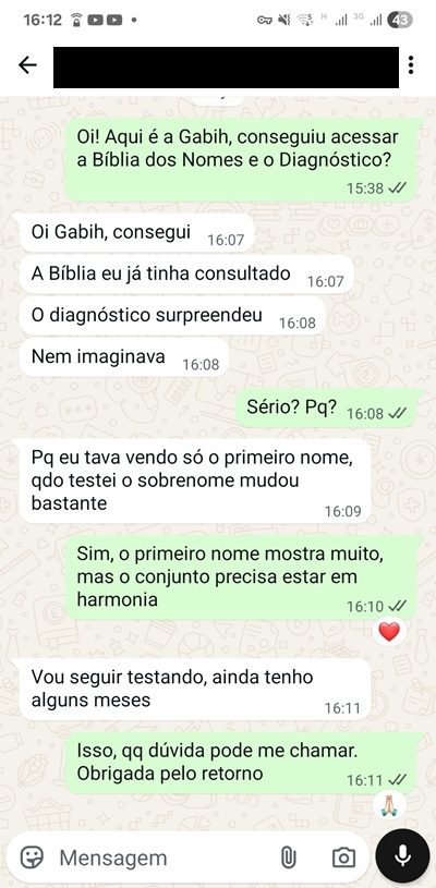 Relato de mãe sobre a análise do nome do bebê 2